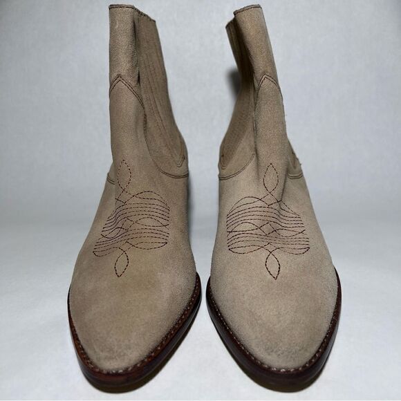 Zadig & Voltaire Tyler Suede Ankle Boots in Sand - Picture 3 of 9